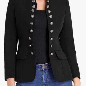 Worn 1x Women's XXL Black Military Style Jacket